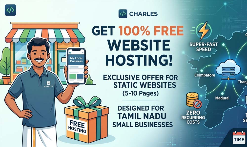 Free Static Website Hosting Offer - Charles Digital Marketing